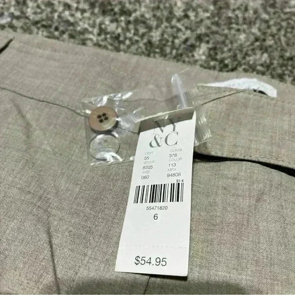 New York And Company City Stretch Luxe Ankle Slim Stretch Tan Pants Size 6 NWT - Picture 3 of 12